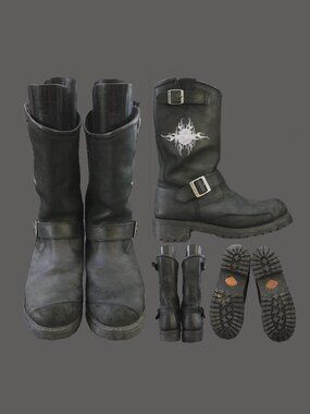 Harley Davidson Logger Conductor Leather Boots Men’s US 10.5 UK 9.5 EUR 43.5